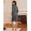 imageEkouaer Robes for Women Knee Length Bathrobe Lightweight Kimono Robe 34 Sleeve Loungewear Soft Sleepwear with Pockets SXXLDark Gray