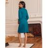 imageEkouaer Robes for Women Knee Length Bathrobe Lightweight Kimono Robe 34 Sleeve Loungewear Soft Sleepwear with Pockets SXXLTurquoise
