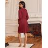 imageEkouaer Robes for Women Knee Length Bathrobe Lightweight Kimono Robe 34 Sleeve Loungewear Soft Sleepwear with Pockets SXXLWine Red