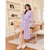 imageEkouaer Robes for Women Long Sleeves Bathrobe V Neck Cozy Housecoat Lightweight Fleece Robe with Pockets SXXLLavender