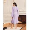 imageEkouaer Robes for Women Long Sleeves Bathrobe V Neck Cozy Housecoat Lightweight Fleece Robe with Pockets SXXLLavender