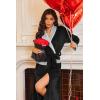imageEkouaer Robes for Women Soft Long Bathrobe Lightweight Fleece Shawl Collar Spa Robe Cozy Sleepwear with Pockets SXXLBlackLight Gray