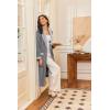imageEkouaer Robes for Women Soft Long Bathrobe Lightweight Fleece Shawl Collar Spa Robe Cozy Sleepwear with Pockets SXXLDark GrayLight Gray