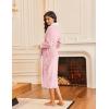 imageEkouaer Robes for Women Soft Long Bathrobe Lightweight Fleece Shawl Collar Spa Robe Cozy Sleepwear with Pockets SXXLLight Pink