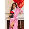 imageEkouaer Robes for Women Soft Long Bathrobe Lightweight Fleece Shawl Collar Spa Robe Cozy Sleepwear with Pockets SXXLPeach Pink