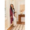 imageEkouaer Robes for Women Soft Long Bathrobe Lightweight Fleece Shawl Collar Spa Robe Cozy Sleepwear with Pockets SXXLWine Red