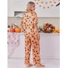 imageEkouaer Satin Pajama Set Womens Silk Short Sleeve V Neck Shirt with Long Pant Soft Loungewear Pjs SetHalloween Orange
