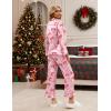 imageEkouaer Silk Satin Pajamas Set Womens Long Sleepwear Button Down 2 Piece Classic Soft Loungewear Pjs SetBow