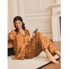 imageEkouaer Silk Satin Pajamas for Women Teddy Bear Pjs Set Button Down Long Sleeve Loungewear Cute Sleepwear SXXLBrown Teddy