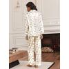 imageEkouaer Silk Satin Pajamas for Women Teddy Bear Pjs Set Button Down Long Sleeve Loungewear Cute Sleepwear SXXLParis Teddy