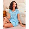 imageEkouaer Women Nightgowns Short Sleeve Sleepwear Soft Pajama Dress Sleep Shirt Nightshirt S2XLBlue Print