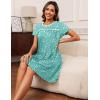 imageEkouaer Women Nightgowns Short Sleeve Sleepwear Soft Pajama Dress Sleep Shirt Nightshirt S2XLGreen Flower