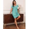 imageEkouaer Women Nightgowns Short Sleeve Sleepwear Soft Pajama Dress Sleep Shirt Nightshirt S2XLGreen Flower