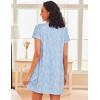 imageEkouaer Women Nightgowns Short Sleeve Sleepwear Soft Pajama Dress Sleep Shirt Nightshirt S2XLLight Blue Print