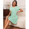 imageEkouaer Women Nightgowns Short Sleeve Sleepwear Soft Pajama Dress Sleep Shirt Nightshirt S2XLLight Green
