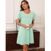 imageEkouaer Women Nightgowns Short Sleeve Sleepwear Soft Pajama Dress Sleep Shirt Nightshirt S2XLLight Green
