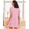 imageEkouaer Women Nightgowns Short Sleeve Sleepwear Soft Pajama Dress Sleep Shirt Nightshirt S2XLPink Print