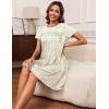 imageEkouaer Women Nightgowns Short Sleeve Sleepwear Soft Pajama Dress Sleep Shirt Nightshirt S2XLWhite Flower