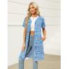 imageEkouaer Women Zipper Robes Waffle Short Bathrobe Lightweight House Coat with Pockets Soft Nightgown S3XLBlue Paisley