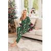 imageEkouaer Womens 2 Pack Pajama Set Long Sleeve Pajamas Top and Pants V Neck Pjs Set Soft Sleepwear LoungewearChristmas Pattern