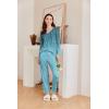 imageEkouaer Womens 2 Pack Pajama Set Long Sleeve Pajamas Top and Pants V Neck Pjs Set Soft Sleepwear LoungewearGray  Stars Dots