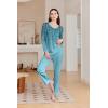imageEkouaer Womens 2 Pack Pajama Set Long Sleeve Pajamas Top and Pants V Neck Pjs Set Soft Sleepwear LoungewearGray  Stars Dots