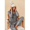 imageEkouaer Womens 2 Pack Pajama Set Long Sleeve Pajamas Top and Pants V Neck Pjs Set Soft Sleepwear LoungewearGray  Stars Dots
