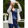 imageEkouaer Womens 2 Pack Pajama Set Long Sleeve Pajamas Top and Pants V Neck Pjs Set Soft Sleepwear LoungewearPink Stripes  Blue Polka Dots