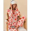 imageEkouaer Womens 2 Pack Pajama Set Long Sleeve Pajamas Top and Pants V Neck Pjs Set Soft Sleepwear LoungewearRed Flowers  Tiedye Flowers