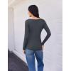 imageEkouaer Womens 3 Pack Long Sleeve Shirts V Neck Ribbed Slim Fit Basic Tops Thermal Undershirts Casual Tee XSXXLBlackBeigeDark Grey