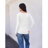imageEkouaer Womens 3 Pack Long Sleeve Shirts V Neck Ribbed Slim Fit Basic Tops Thermal Undershirts Casual Tee XSXXLBlackWhiteDark Grey