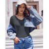 imageEkouaer Womens 3 Pack Long Sleeve Shirts V Neck Ribbed Slim Fit Basic Tops Thermal Undershirts Casual Tee XSXXLBlackWhiteDark Grey