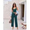imageEkouaer Womens 4 Piece Lounge Sets Ribbed Knit Crop Tank Top and Shorts Pants Casual OutfitsLake Green