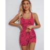 imageEkouaer Womens Cami Pajama Set Sleeveless Racerback Tank Top Pjs Soft SleepwearHeart Print