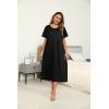 imageEkouaer Womens House Dress with Pockets Long Nightgowns for Women House Dress Pleated Front Moo Moos for Women SXXXLBlack