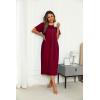 imageEkouaer Womens House Dress with Pockets Long Nightgowns for Women House Dress Pleated Front Moo Moos for Women SXXXLWine Red