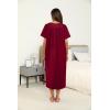 imageEkouaer Womens House Dress with Pockets Long Nightgowns for Women House Dress Pleated Front Moo Moos for Women SXXXLWine Red