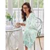imageEkouaer Womens Long Sleeve Nightgown Full Length Sleepwear Long Sleepshirts Henley Sleep Dress S4XLGreen Daisy