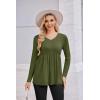 imageEkouaer Womens Maternity Shirts Long Sleeve Pregnancy Tops for Women V Neck Tunic Blouses ClothesArmy Green