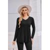 imageEkouaer Womens Maternity Shirts Long Sleeve Pregnancy Tops for Women V Neck Tunic Blouses ClothesBlack