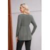 imageEkouaer Womens Maternity Shirts Long Sleeve Pregnancy Tops for Women V Neck Tunic Blouses ClothesDark Grey