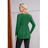 imageEkouaer Womens Maternity Shirts Long Sleeve Pregnancy Tops for Women V Neck Tunic Blouses ClothesGreen