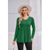 imageEkouaer Womens Maternity Shirts Long Sleeve Pregnancy Tops for Women V Neck Tunic Blouses ClothesGreen
