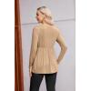 imageEkouaer Womens Maternity Shirts Long Sleeve Pregnancy Tops for Women V Neck Tunic Blouses ClothesKhaki