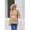 imageEkouaer Womens Maternity Shirts Long Sleeve Pregnancy Tops for Women V Neck Tunic Blouses ClothesKhaki