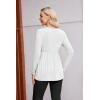imageEkouaer Womens Maternity Shirts Long Sleeve Pregnancy Tops for Women V Neck Tunic Blouses ClothesWhite