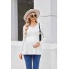 imageEkouaer Womens Maternity Shirts Long Sleeve Pregnancy Tops for Women V Neck Tunic Blouses ClothesWhite