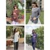 imageEkouaer Womens Maternity Shirts Long Sleeve Pregnancy Tops for Women V Neck Tunic Blouses ClothesWine Red