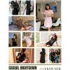 imageEkouaer Womens Nightgown Short Sleeve Night Dress Printed Sleepwear Soft Sleep Shirt S3XLLeopard Print