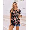 imageEkouaer Womens Nursing Tops 3 Packs Short Sleeve Breastfeeding Shirts Double Layer Postpartum Shirt SXXLBlack FloralArmy GreenDark Gray